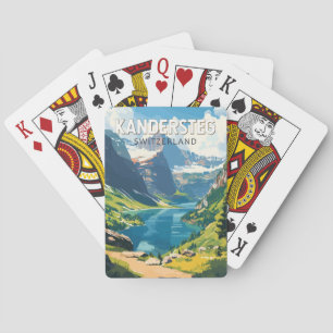 Kandersteg Zwitserland Travel Art Vintage Pokerkaarten