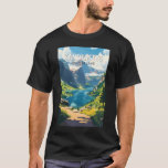 Kandersteg Zwitserland Travel Art Vintage T-shirt<br><div class="desc">Kandersteg retro vector reisontwerp. Kandersteg is een plaats in het Berner Oberland in Zwitserland. Trails,  zoals de uitdagende Allmenalp,  en een kabelbaan gaan oostwaarts naar Lake Oeschinen.</div>