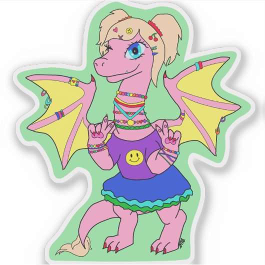 Kandi Dragon Sticker (Voorkant)