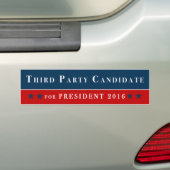 Kandidaat-Bumpersticker van derden Bumpersticker (Op auto)