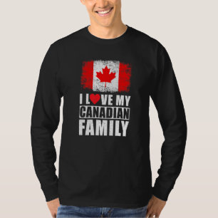 Kandidaat-familie Ik hou van mijn Canadese familie T-shirt