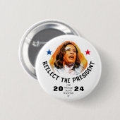 Kandidaat Kamala Harris 2024 Ronde Button 5,7 Cm (Voorkant /achterkant)