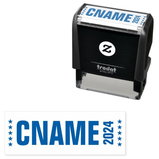 Kandidaat naam jaar politieke verkiezingscampagne  zelfinktende stempel (In situ)