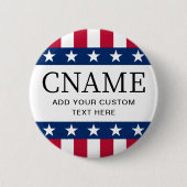 Kandidaat naam politieke verkiezingscampagne start ronde button 5,7 cm (Voorkant)