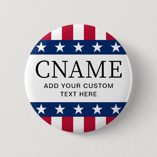 Kandidaat naam politieke verkiezingscampagne start ronde button 5,7 cm (Voorkant)