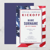 Kandidaat officiële campagne Kickoff Party Lanceri Kaart (Voorkant / Achterkant)