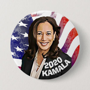 Kandidaat voor de presidentsverkiezingen Kamala Ha Ronde Button 7,6 Cm
