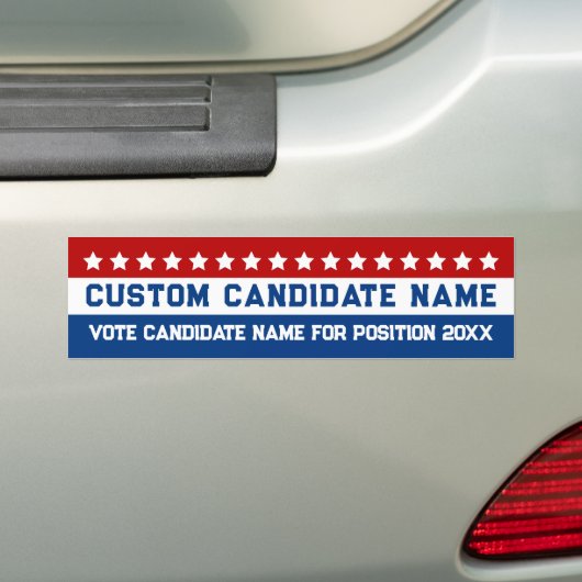 Kandidaat voor gepersonaliseerde verkiezing bumpersticker (Op auto)