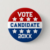 Kandidaat voor gepersonaliseerde verkiezing ronde button 5,7 cm (Voorkant)