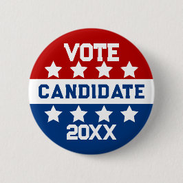 Kandidaat voor gepersonaliseerde verkiezing ronde button 5,7 cm