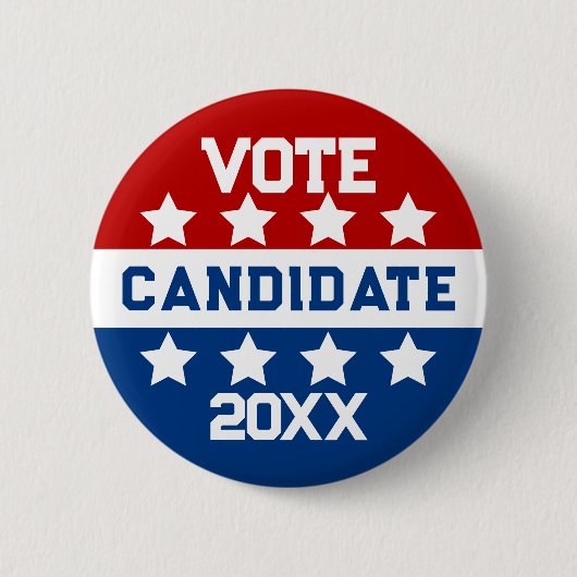 Kandidaat voor gepersonaliseerde verkiezing ronde button 5,7 cm (Voorkant)