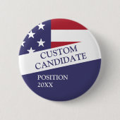 Kandidaat voor gepersonaliseerde verkiezing ronde button 5,7 cm (Voorkant)