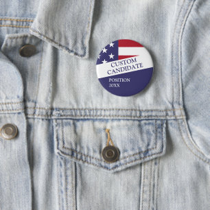 Kandidaat voor gepersonaliseerde verkiezing ronde button 5,7 cm