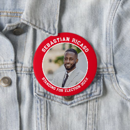 Kandidaat voor verkiezing gepersonaliseerde foto ronde button 4,0 cm