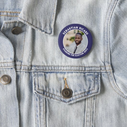 Kandidaat voor verkiezing gepersonaliseerde foto ronde button 5,7 cm (In situ)
