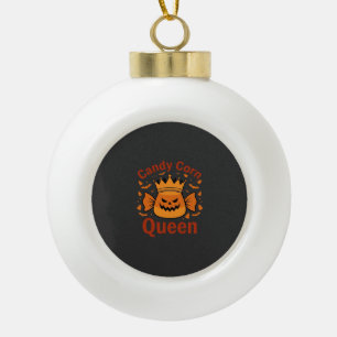 Kandij Koningin Halloween Kroon Vleermuizen_1 Keramische Bal Ornament