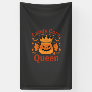 Kandij Koningin Halloween Kroon Vleermuizen_1 Spandoek