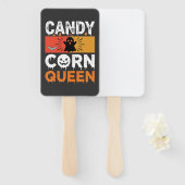 Kandij Koningin Halloween SVG-ontwerp Handwaaier (Voorkant en achterkant)