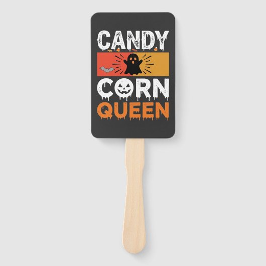 Kandij Koningin Halloween SVG-ontwerp Handwaaier (Voorkant)