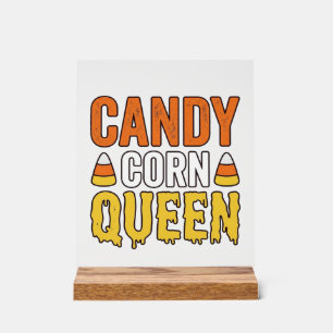 Kandij Koningin Vintage Halloween T-Shirt Ontwerp_ Acryl Bord