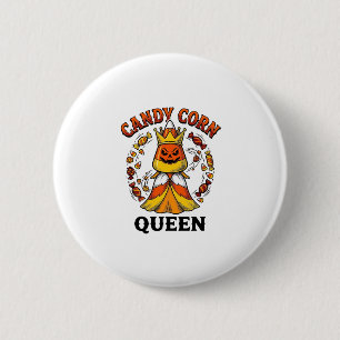Kandij Mais Koningin Vintage Halloween Snoep Shirt Ronde Button 5,7 Cm