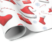 Kandijbonen, cadeautjes en kerstmis met kerstmis cadeaupapier (Rol Hoek)