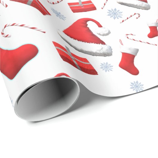 Kandijbonen, cadeautjes en kerstmis met kerstmis cadeaupapier (Rol Hoek)