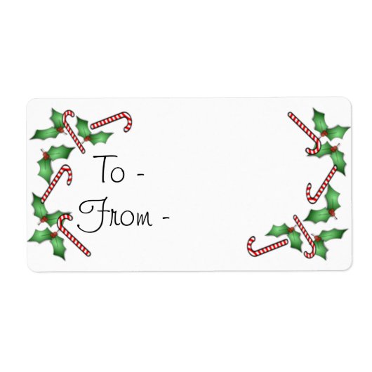 Kandijbonen en Holly Gift Labels (Voorkant)