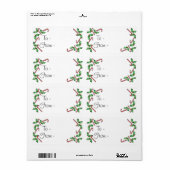 Kandijbonen en Holly Gift Labels (Full Sheet)