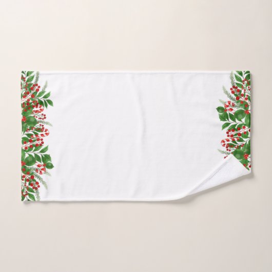 Kandijbonen en kerstHolly Bad Handdoek (Handdoek)