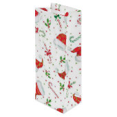 Kandijbonen en kerstmanen wijn cadeautas (Achterkant Gekanteld)