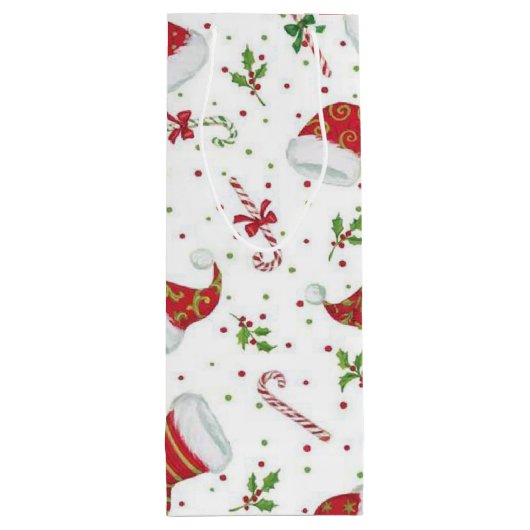 Kandijbonen en kerstmanen wijn cadeautas (Achterkant)