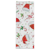 Kandijbonen en kerstmanen wijn cadeautas (Voorkant)