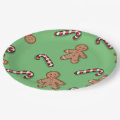 Kandijbonen en ontbijtkoek papieren bordje (Gekanteld)