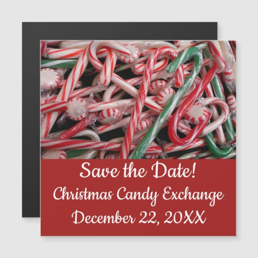 Kandijbonen en peppermints-kerstfeestdag (Voorkant / Achterkant)