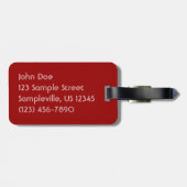 Kandijbonen en peppermints-kerstfeestdag bagagelabel (Achterkant horizontaal)