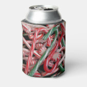 Kandijbonen en peppermints-kerstfeestdag blikjeskoeler (Blikje Achterkant)