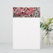 Kandijbonen en peppermints-kerstfeestdag briefpapier (Staand voorkant)