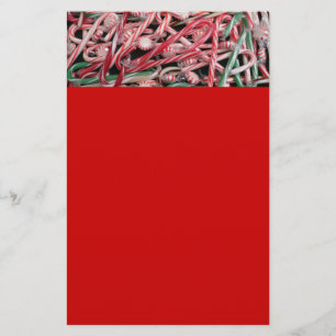 Kandijbonen en peppermints-kerstfeestdag briefpapier