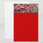 Kandijbonen en peppermints-kerstfeestdag briefpapier (Voorkant / Achterkant)
