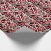 Kandijbonen en peppermints-kerstfeestdag cadeaupapier (Hoek)