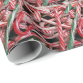 Kandijbonen en peppermints-kerstfeestdag cadeaupapier (Rol Hoek)