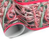 Kandijbonen en peppermints-kerstfeestdag cadeaupapier (Rol Hoek)
