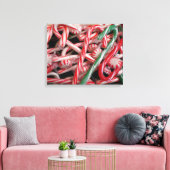 Kandijbonen en peppermints-kerstfeestdag canvas afdruk (Insitu (Woonkamer))