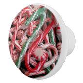 Kandijbonen en peppermints-kerstfeestdag keramische knop (Rechts)
