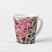 Kandijbonen en peppermints-kerstfeestdag latte mok (Rechterhoek)