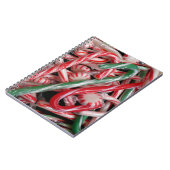 Kandijbonen en peppermints-kerstfeestdag notitieboek (Linkerzijde)