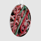 Kandijbonen en peppermints-kerstfeestdag ornament (voorkant)