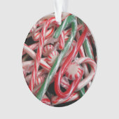 Kandijbonen en peppermints-kerstfeestdag ornament (voorkant)