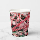 Kandijbonen en peppermints-kerstfeestdag papieren bekers (Links)